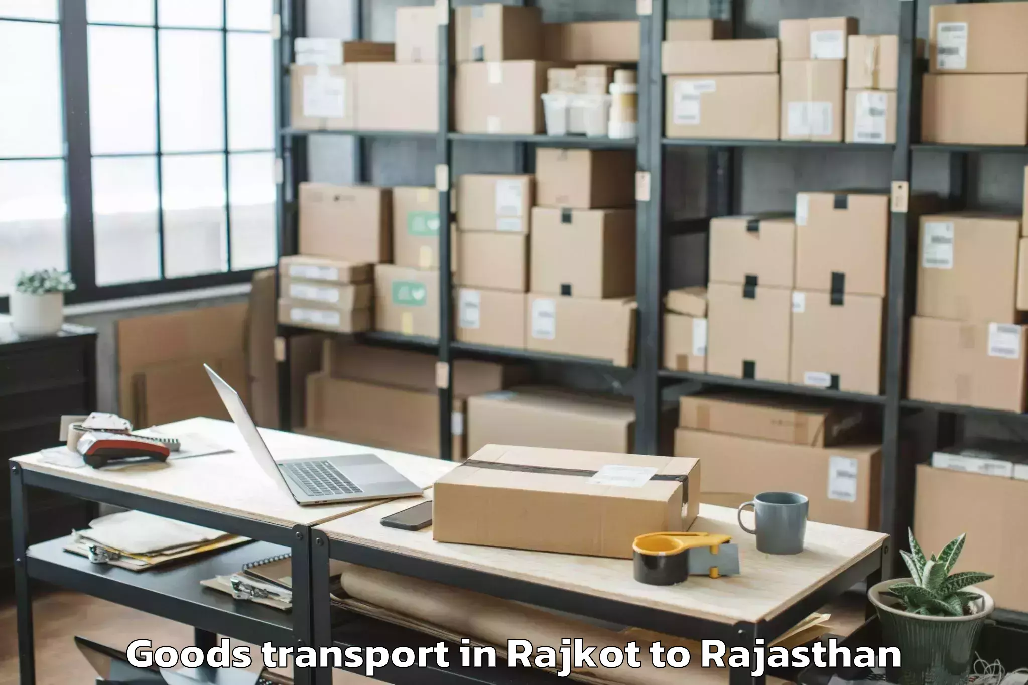 Top Rajkot to Padampur Goods Transport Available